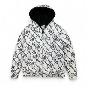 Vintage y2k volcom zee bones Fur Lined Zip hood skate grunge